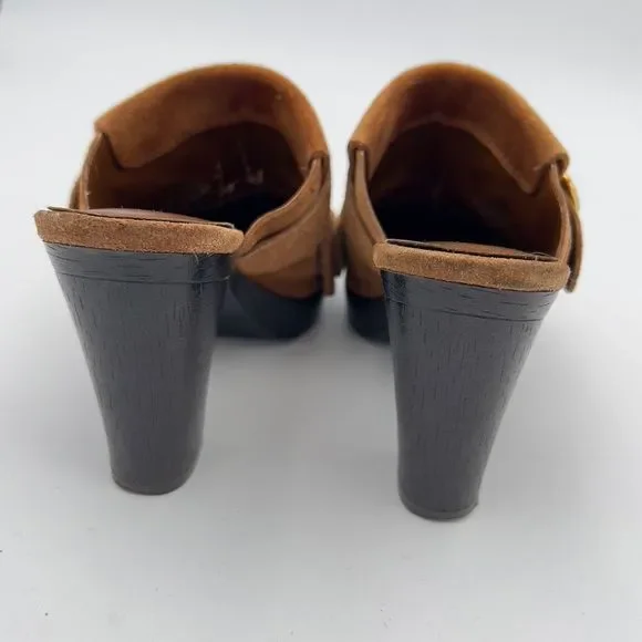 UNISA CLOG HEELS WOMEN’s 6.5 Camel Brown Western - Picture 6 of 8